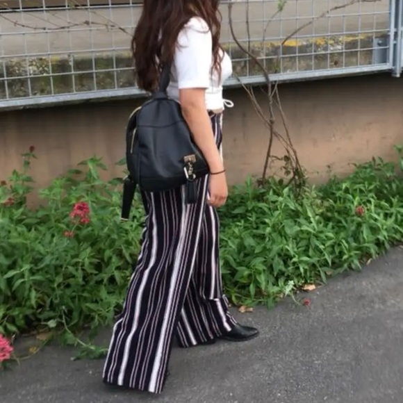 Wide Leg Striped Pants - Picture 4 of 4